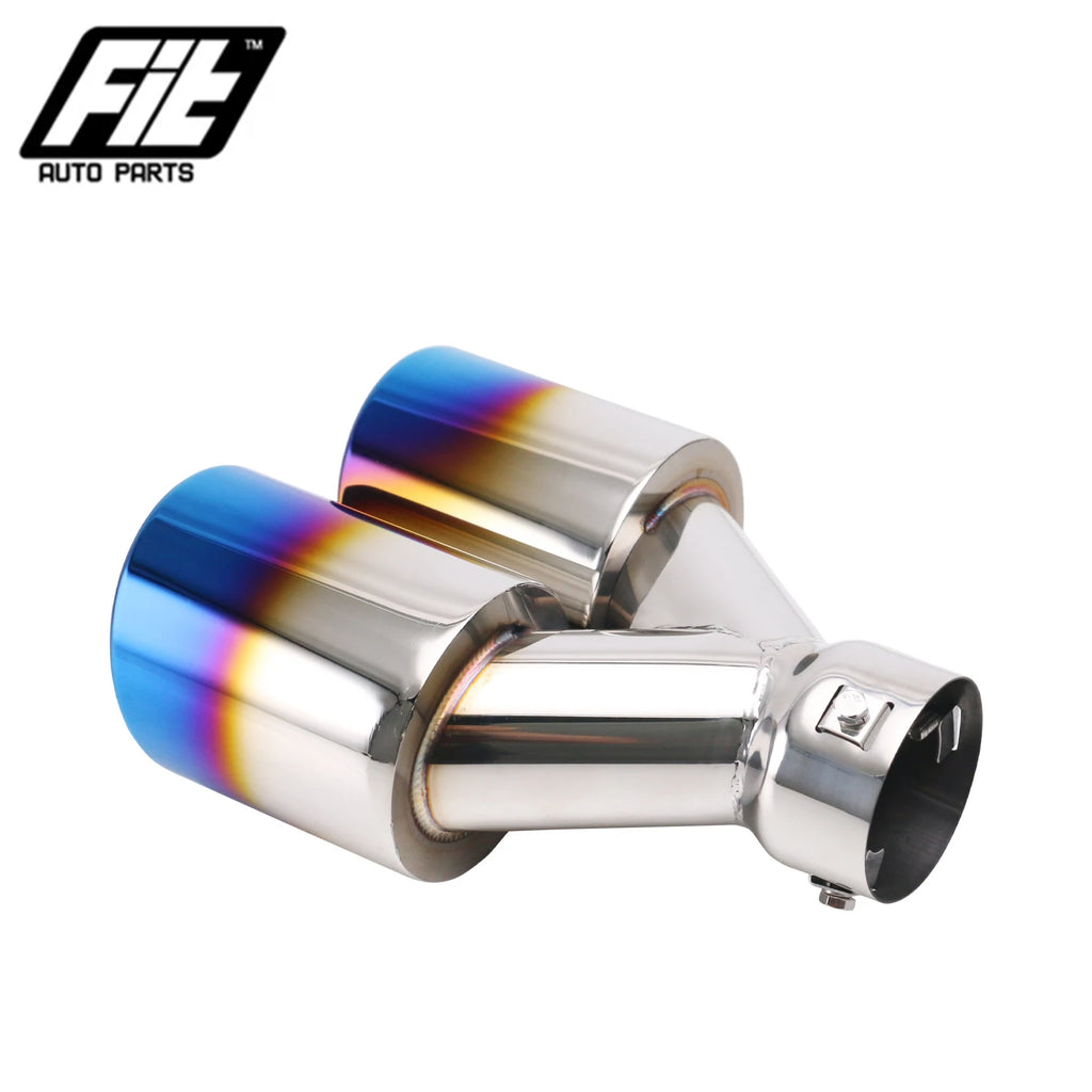 1PCS Exhaust Pipe 3'' inlet 4" outlet Universal Car Dual Muffler nozzle Tips Stainless Steel