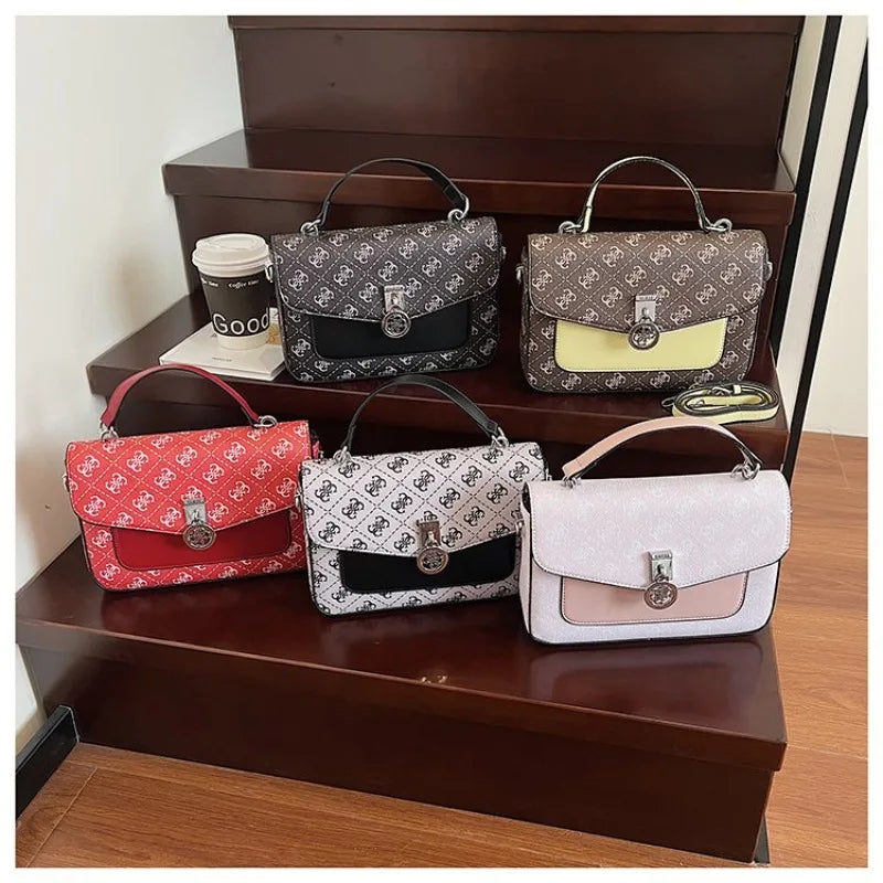 Vintage Print Women's Handbag - Stylish & Trendy Versatile Design for Handheld, Shoulder & Crossbody Wear