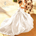 Flower Girl Dresses for Wedding Lace Floral Appliqued Little Girls Pageant Dress Tiered Skirts vestidos de desfile