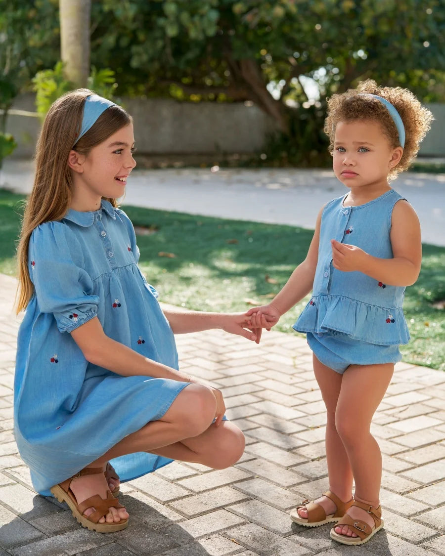 Clearance sale AS SS25 summer Embroidered Denim Collection high quality denim boys girls familly match clothes