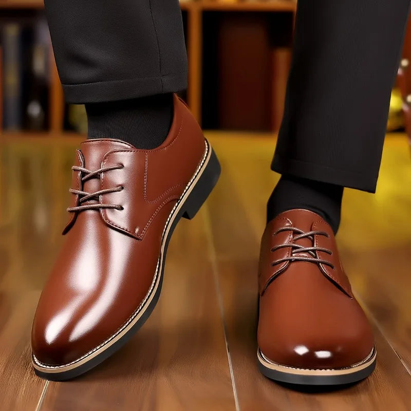 New Large Size 38-48 Men's Dress Shoes Fashion Soft Sole Men Fashion Leather Shoes Male Designer Casual Wedding Shoes Man