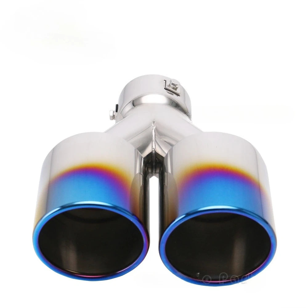 1PCS Exhaust Pipe 3'' inlet 4" outlet Universal Car Dual Muffler nozzle Tips Stainless Steel