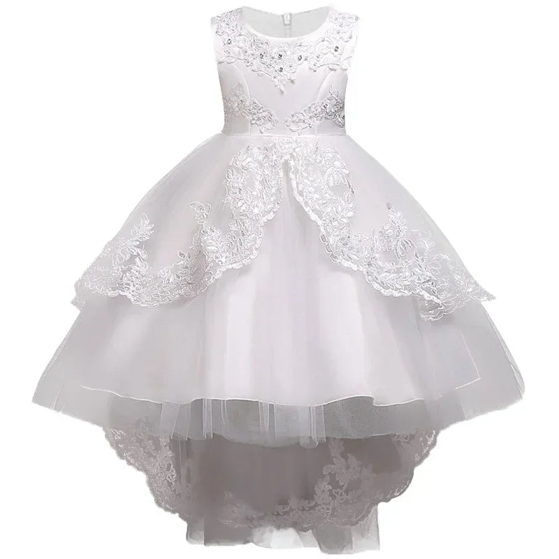 Children's Dress Princess  Embroidered Girl's Lace Flower Girl Trailing Ball Gown flower girl dresses vestidos para niñas