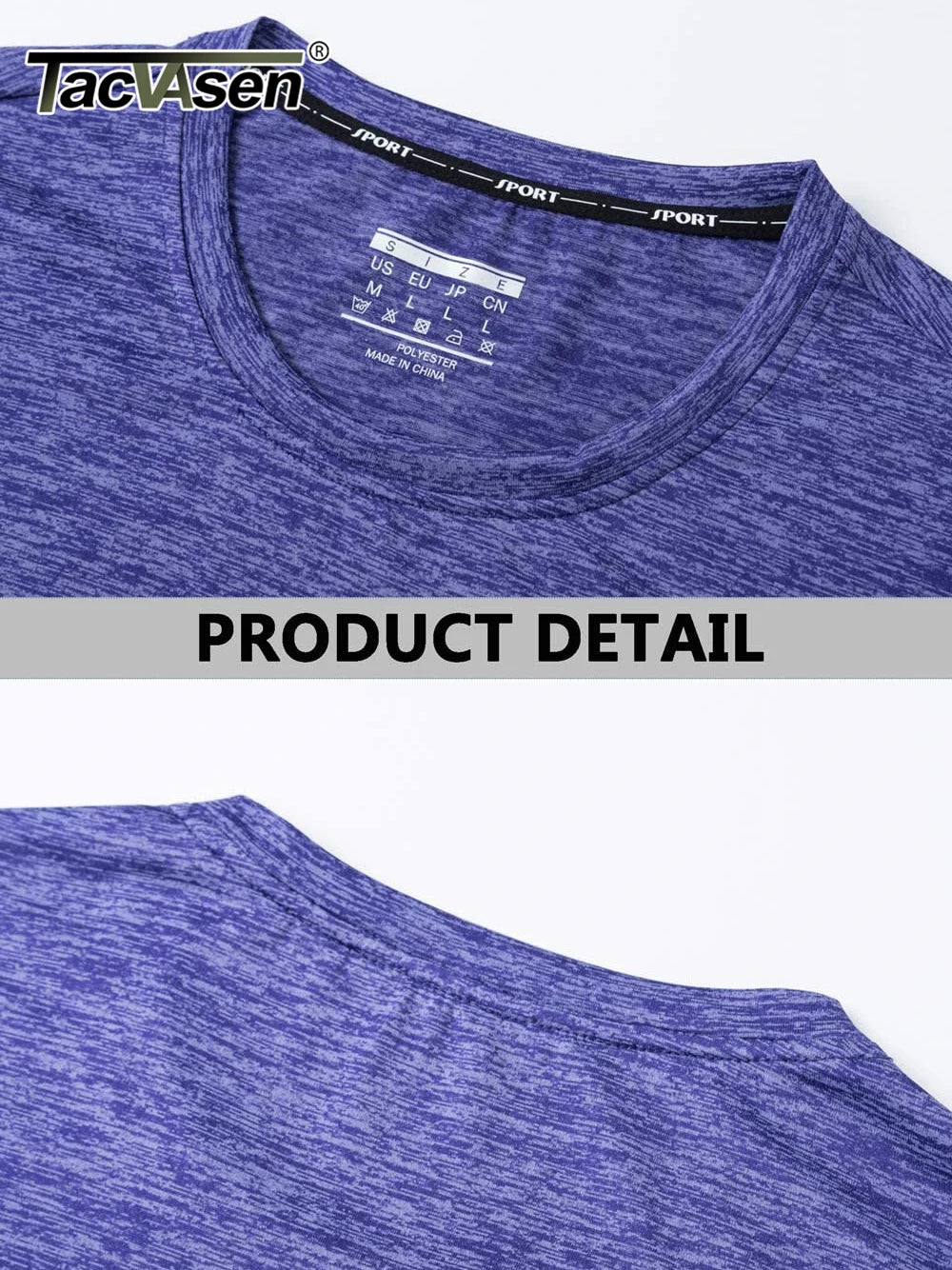 TACVASEN Quick Dry Summer T-shirts Mens Running Jogging T-shirts Crew Neck Athlete Sports Gym Fitness Pullover Reflective Shirts