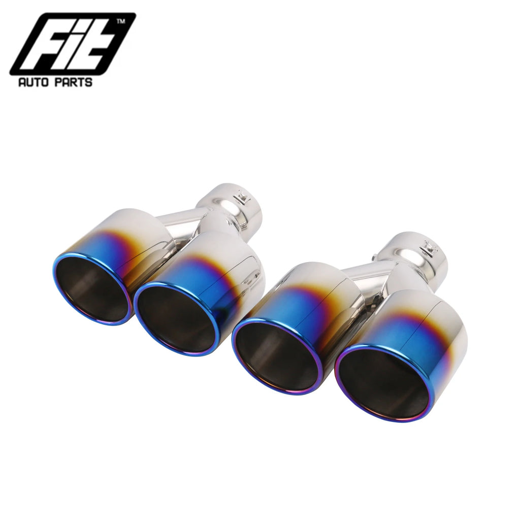 1PCS Exhaust Pipe 3'' inlet 4" outlet Universal Car Dual Muffler nozzle Tips Stainless Steel