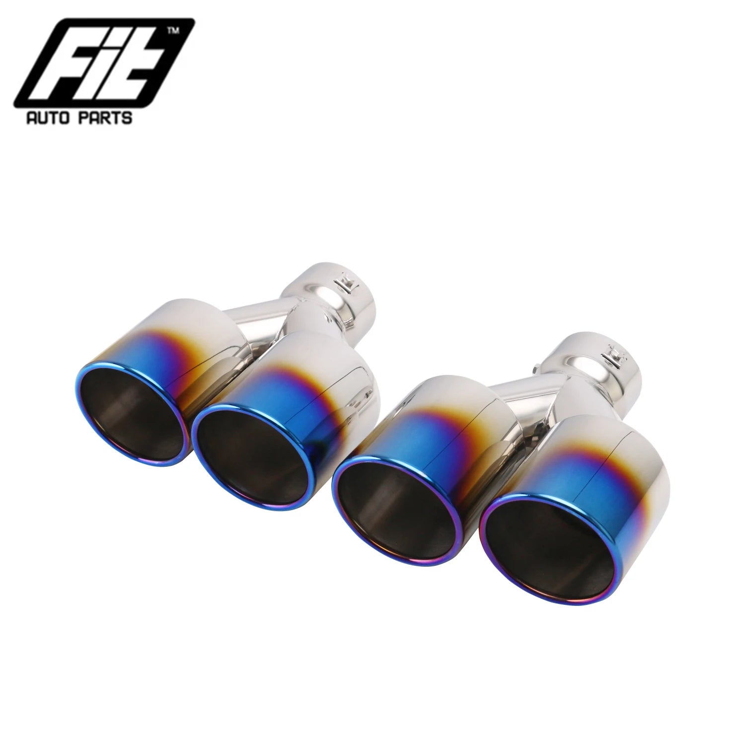 1PCS Exhaust Pipe 3'' inlet 4" outlet Universal Car Dual Muffler nozzle Tips Stainless Steel