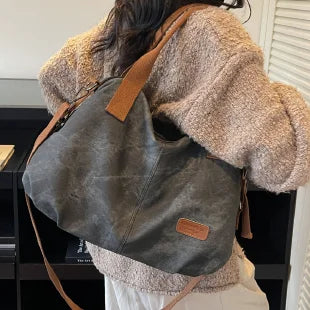 Luxury Fashion Diaper Bags For Women: Classic Designer Leather Shoulder Bag, Elegant Simple Vintage Fashionable Large Tote