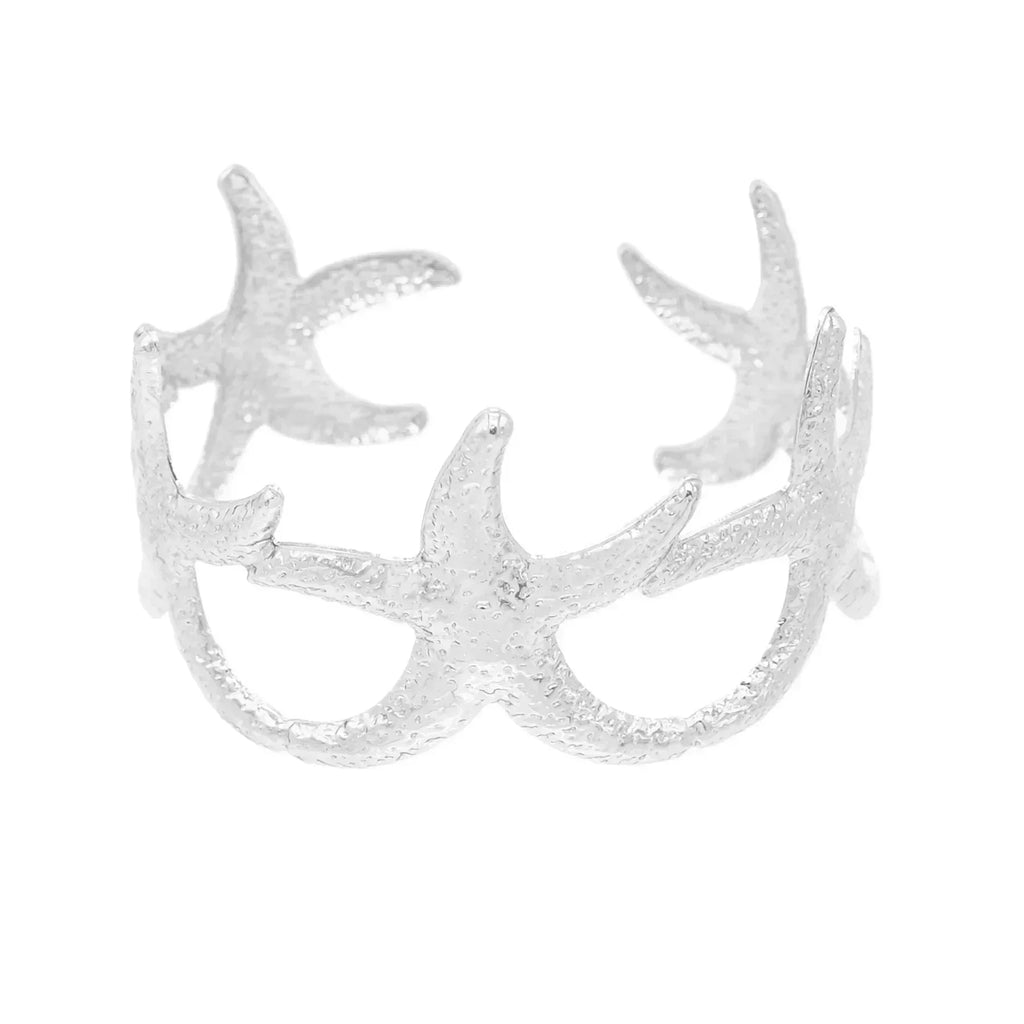 New Fashion Golden Alloy 2 Starfish Arm Bracelet for Women  Summer Beach \Dance Party Cuff Bracelets Jewlery Accessories Gifts