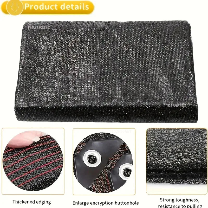 4x6m  12-pin Sunshade Net Anti-ultraviolet Awning Plant Cover Net for Outdoor Garden Courtyard Swimming Pool Balcony Shade Cloth