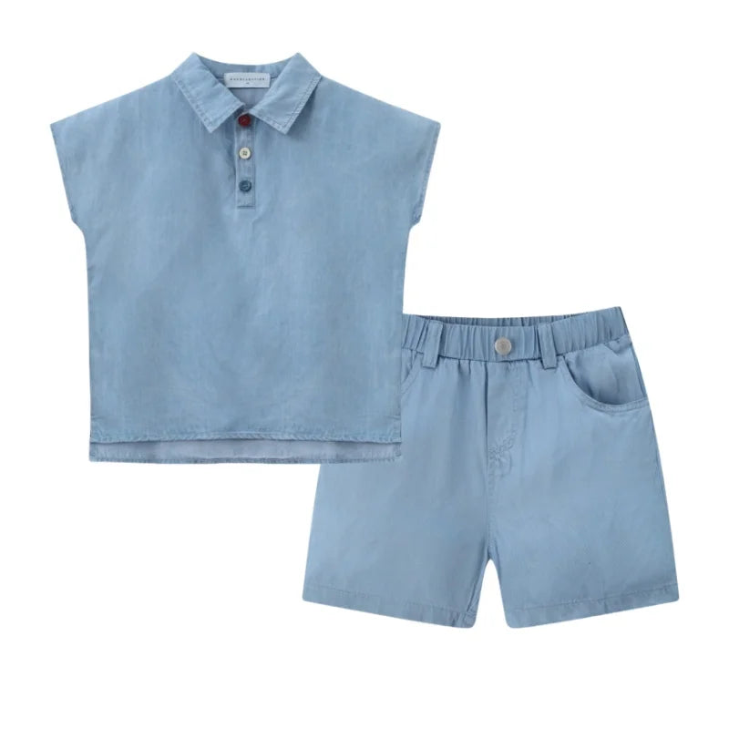 Clearance sale AS SS25 summer Embroidered Denim Collection high quality denim boys girls familly match clothes