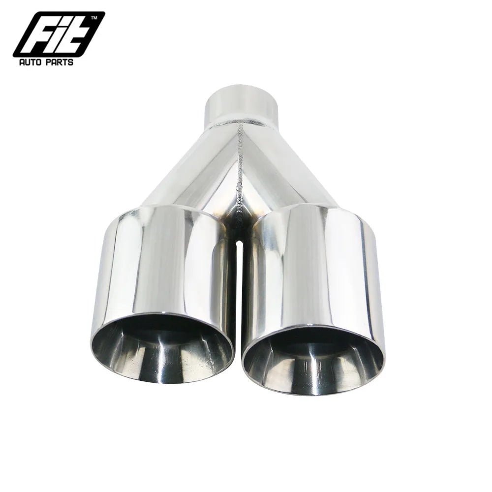 Universal Modify Exhaust Y Pipe tip 2.5 inch to 4 inch Stainless Steel muffler tailpipe Auto Accessory