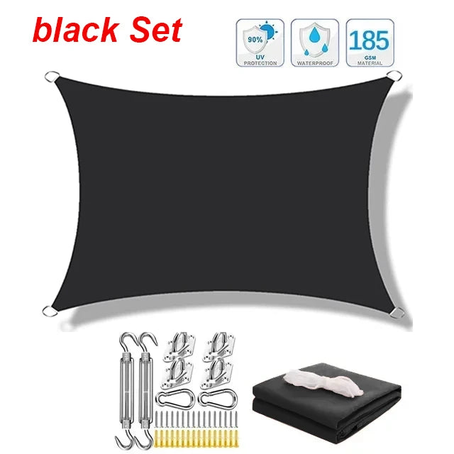 Waterproof Large Sun Shelter Sunshade Protection Outdoor Canopy Garden Patio Pool Shade Sail Awning Camping Shade ﻿
