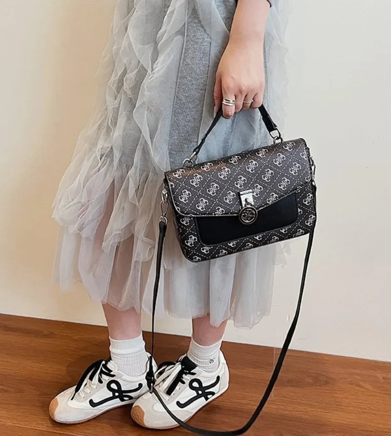 Vintage Print Women's Handbag - Stylish & Trendy Versatile Design for Handheld, Shoulder & Crossbody Wear