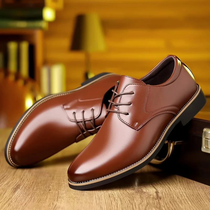 New Large Size 38-48 Men's Dress Shoes Fashion Soft Sole Men Fashion Leather Shoes Male Designer Casual Wedding Shoes Man