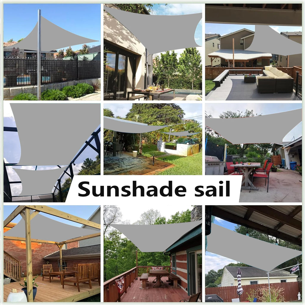Waterproof Large Sun Shelter Sunshade Protection Outdoor Canopy Garden Patio Pool Shade Sail Awning Camping Shade ﻿