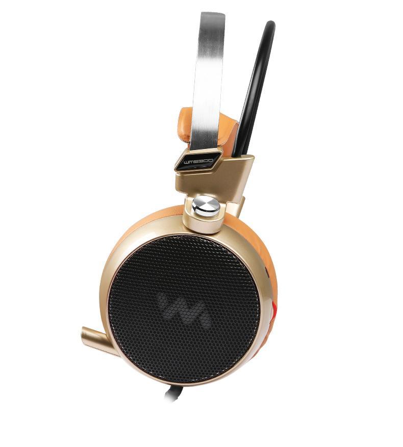 Luxury Proffesional Studio Gaming PC Headphones With LED Lights In Modern Luxury Metal Design For Gamers and DJ