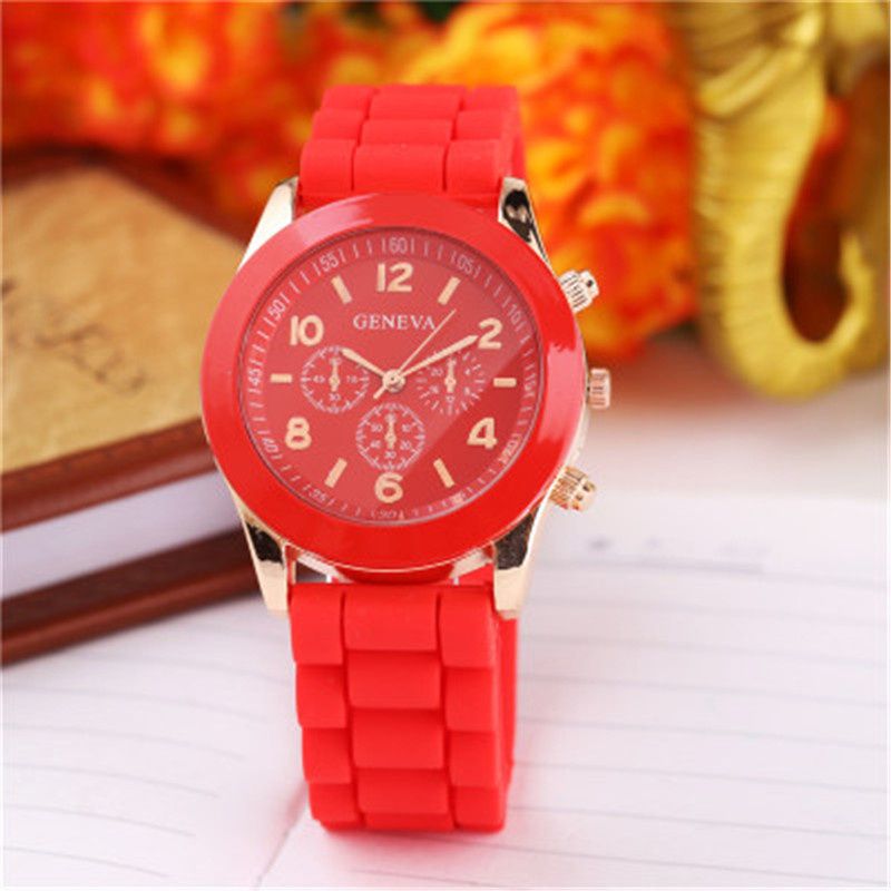 Luxury Fashion Women Watches Ultra-thin Quartz Watch Ladies Clock Red Silicone Wristwatch relogio feminino