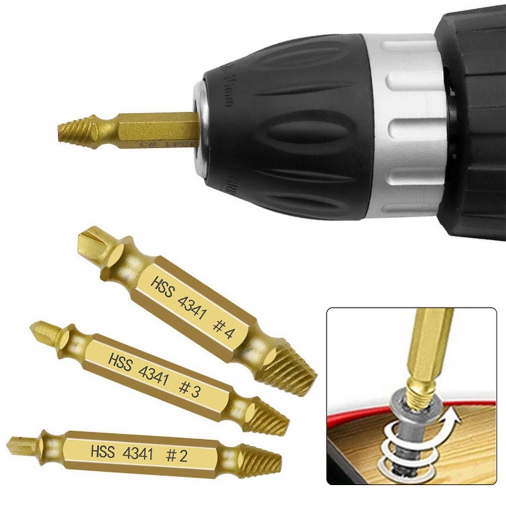 Screw Extractor Drill Bit Extraction Kit Broken Speed Bolt Extractor Bolt Remover Tool