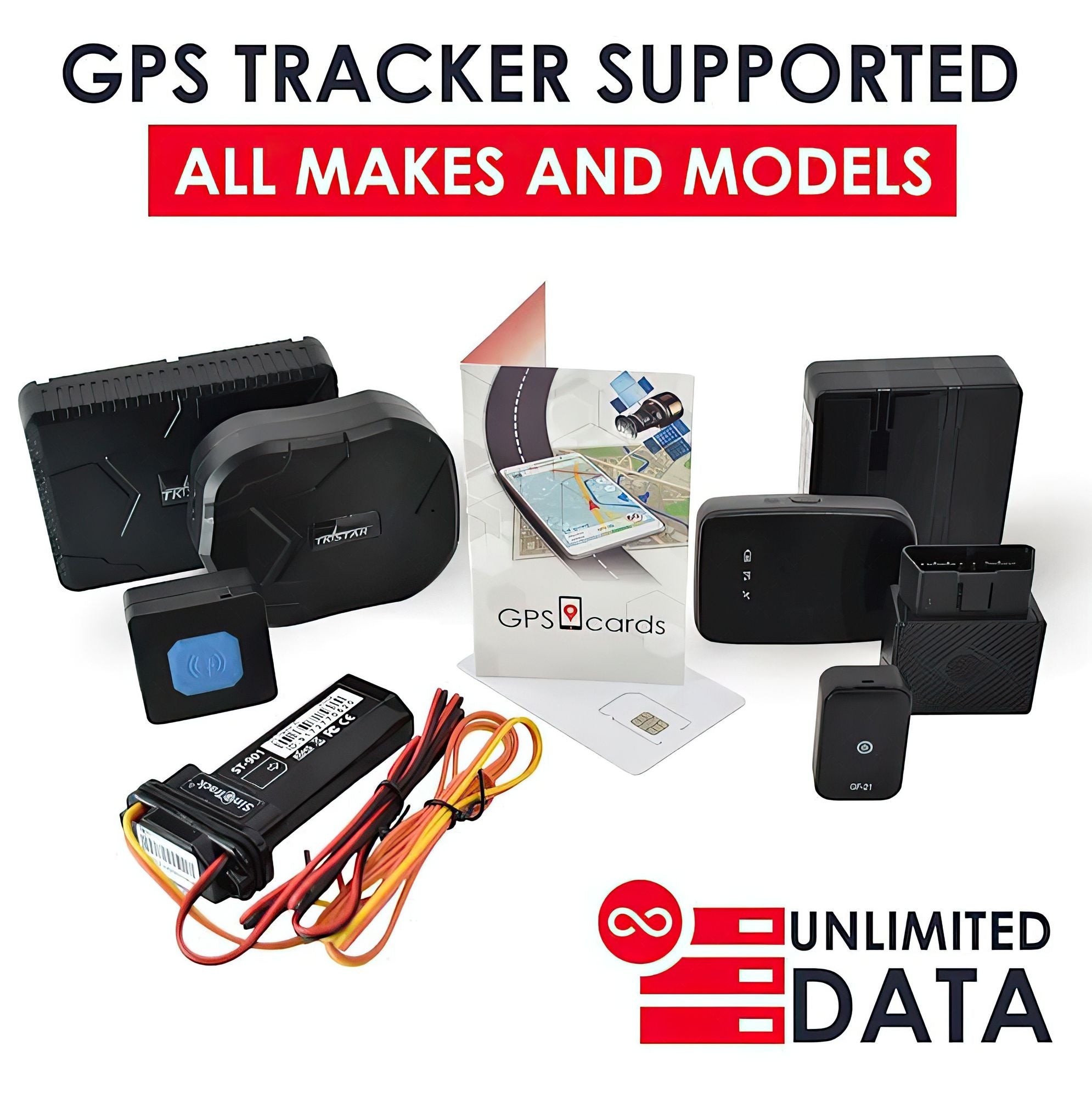 Sim card for GPS 408A/B with Portable Large Battery & Magnet Adsorption