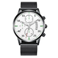 Luminous Calendar Dial Three Eyes And Six Needles Calendar Watch Men