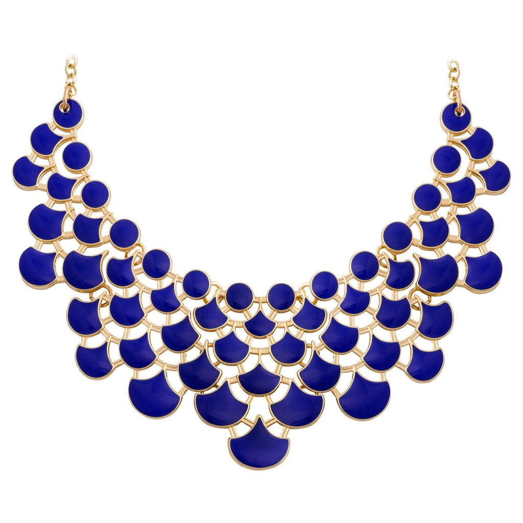 Jane Stone Fashion Statement Collar Necklace Vintage Openwork Bib Costume Jewelry