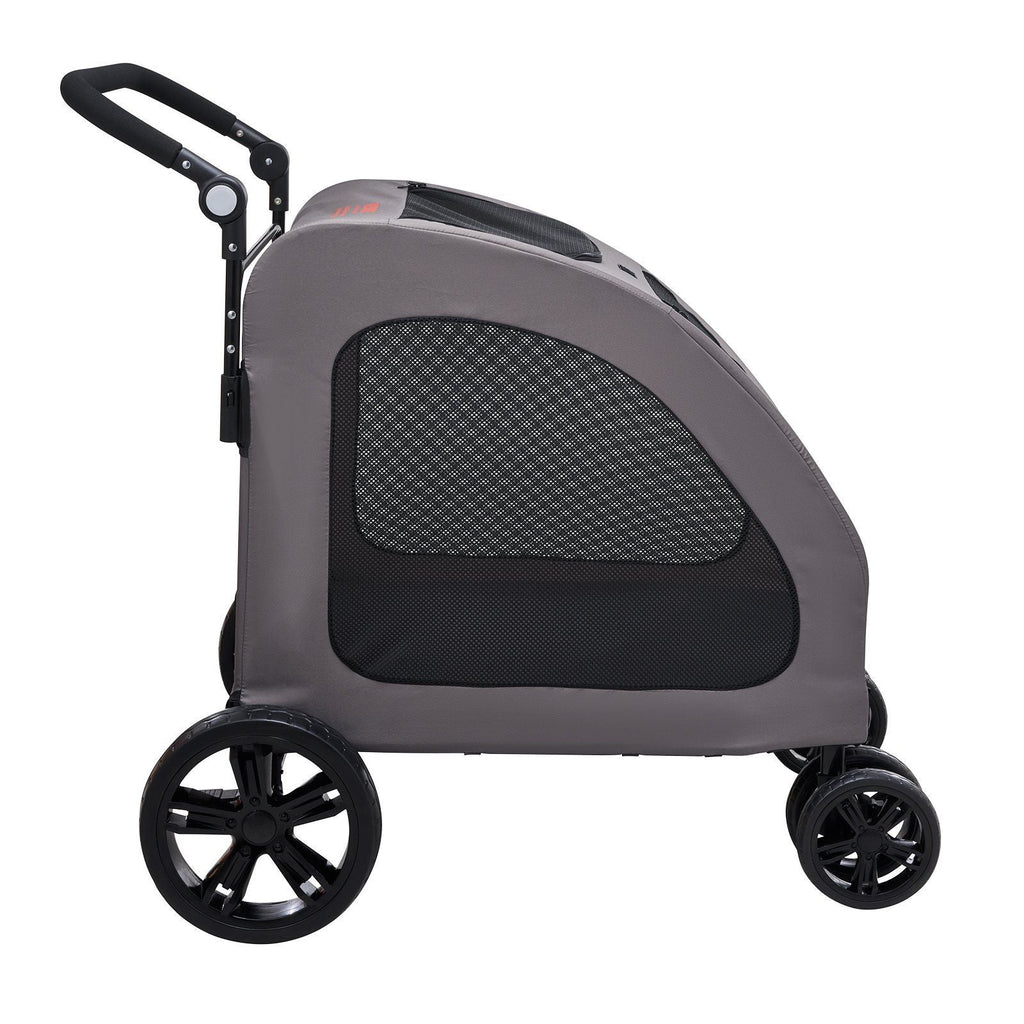Pet Stroller - 4-Wheels Dog Stroller Carrier 160lbs Weight Capacity Portable