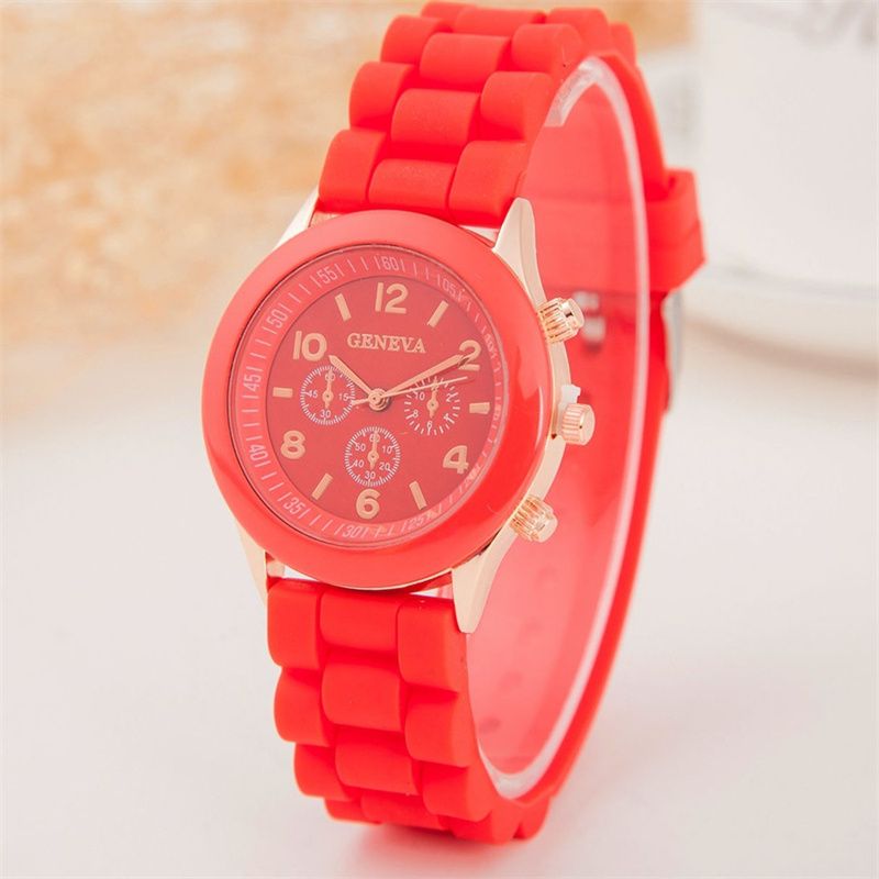 Luxury Fashion Women Watches Ultra-thin Quartz Watch Ladies Clock Red Silicone Wristwatch relogio feminino
