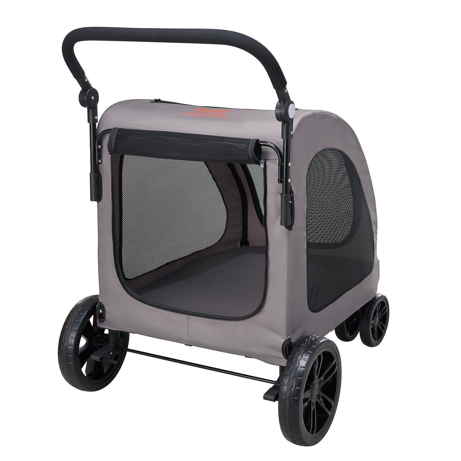 Pet Stroller - 4-Wheels Dog Stroller Carrier 160lbs Weight Capacity Portable