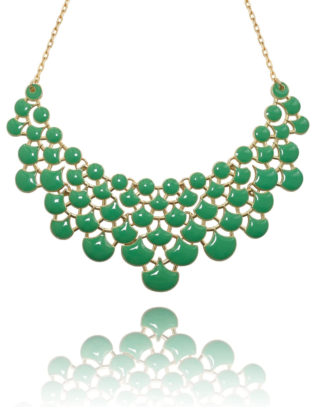 Jane Stone Fashion Statement Collar Necklace Vintage Openwork Bib Costume Jewelry
