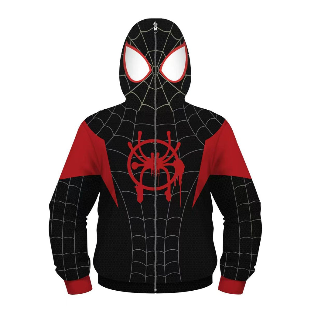 Kids Spider-->M.A.N Hoodies Hooded Zip Coat Jacket Top Outwear Fans Gift