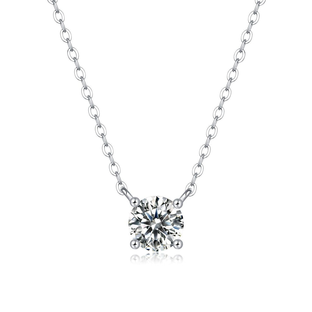 My Heart Will Last Forever - A fashionable and trendy jewelry necklace pendant set with 1-carat and 2-carat Moissanite S925 sterling silver